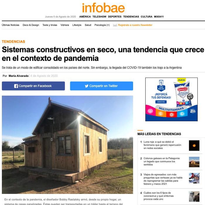 INFOBAE Sección Real Estate 04/08/2020
